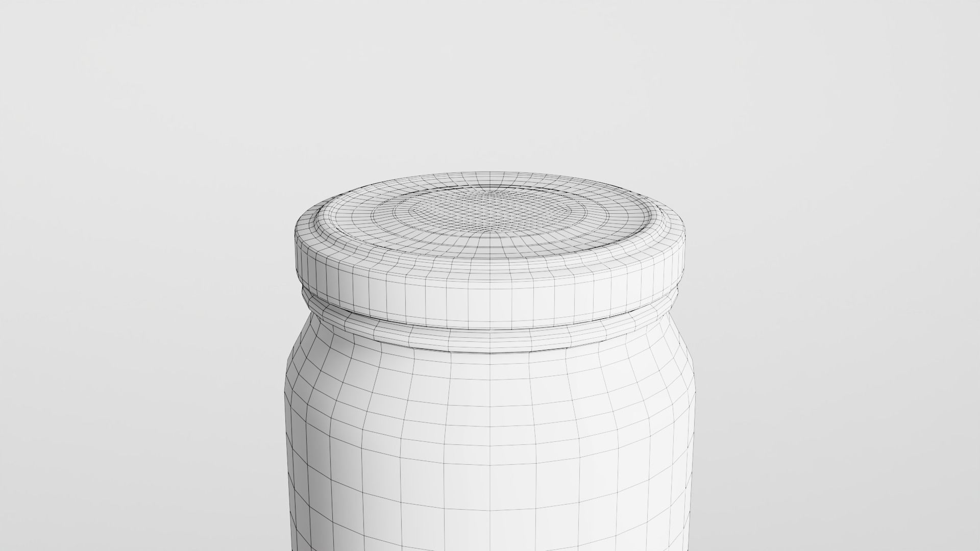 Glass jar Low-poly 3D model_29