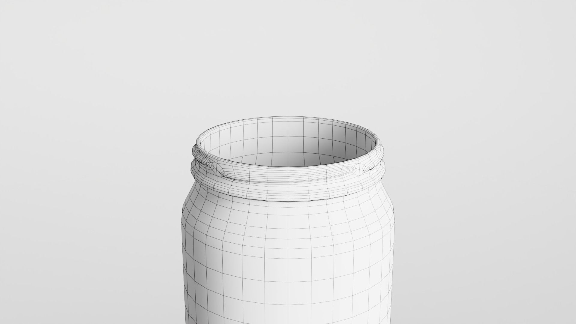 Glass jar Low-poly 3D model_35