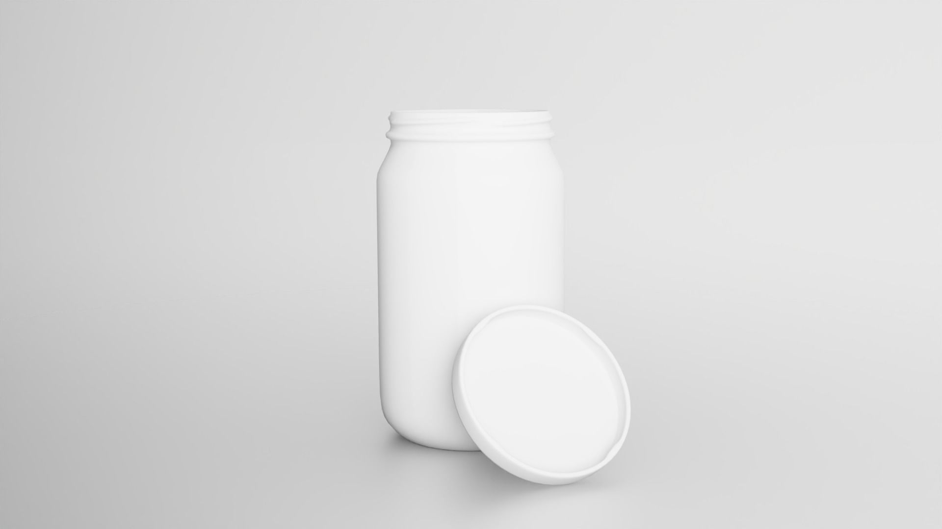 Glass jar Low-poly 3D model_21
