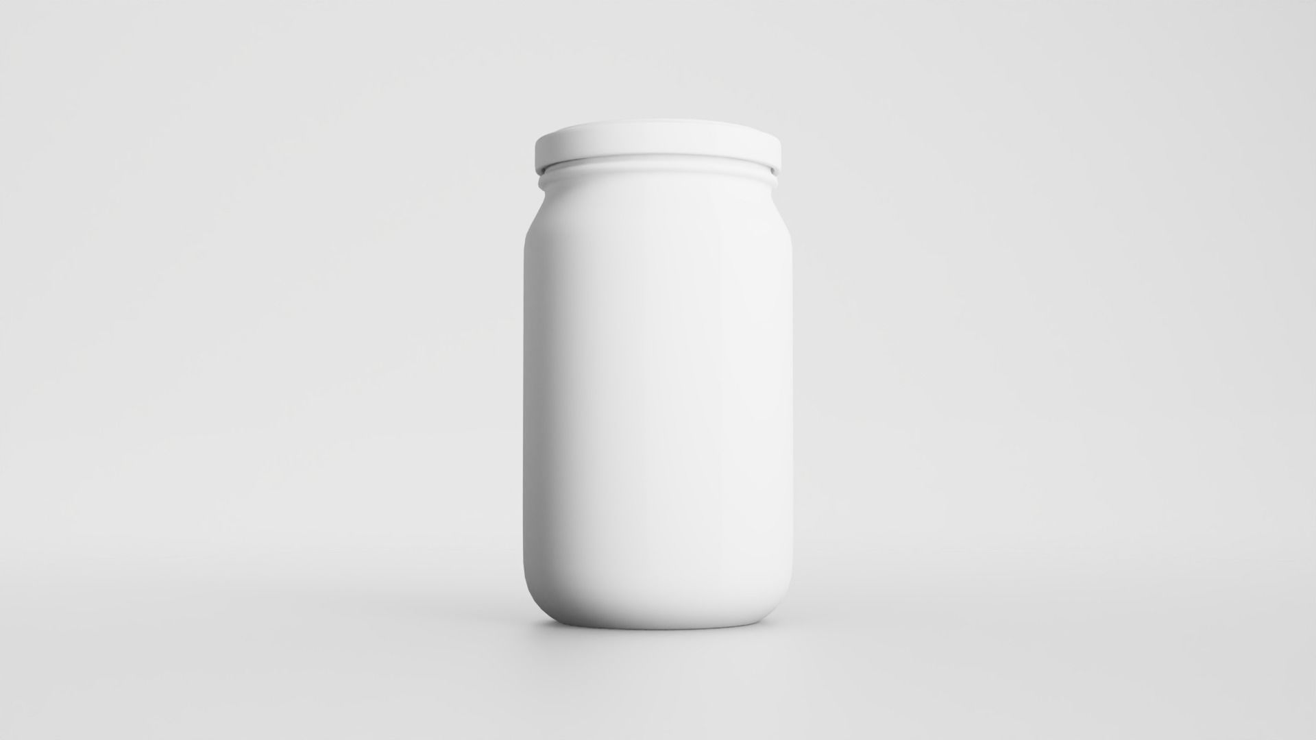 Glass jar Low-poly 3D model_14