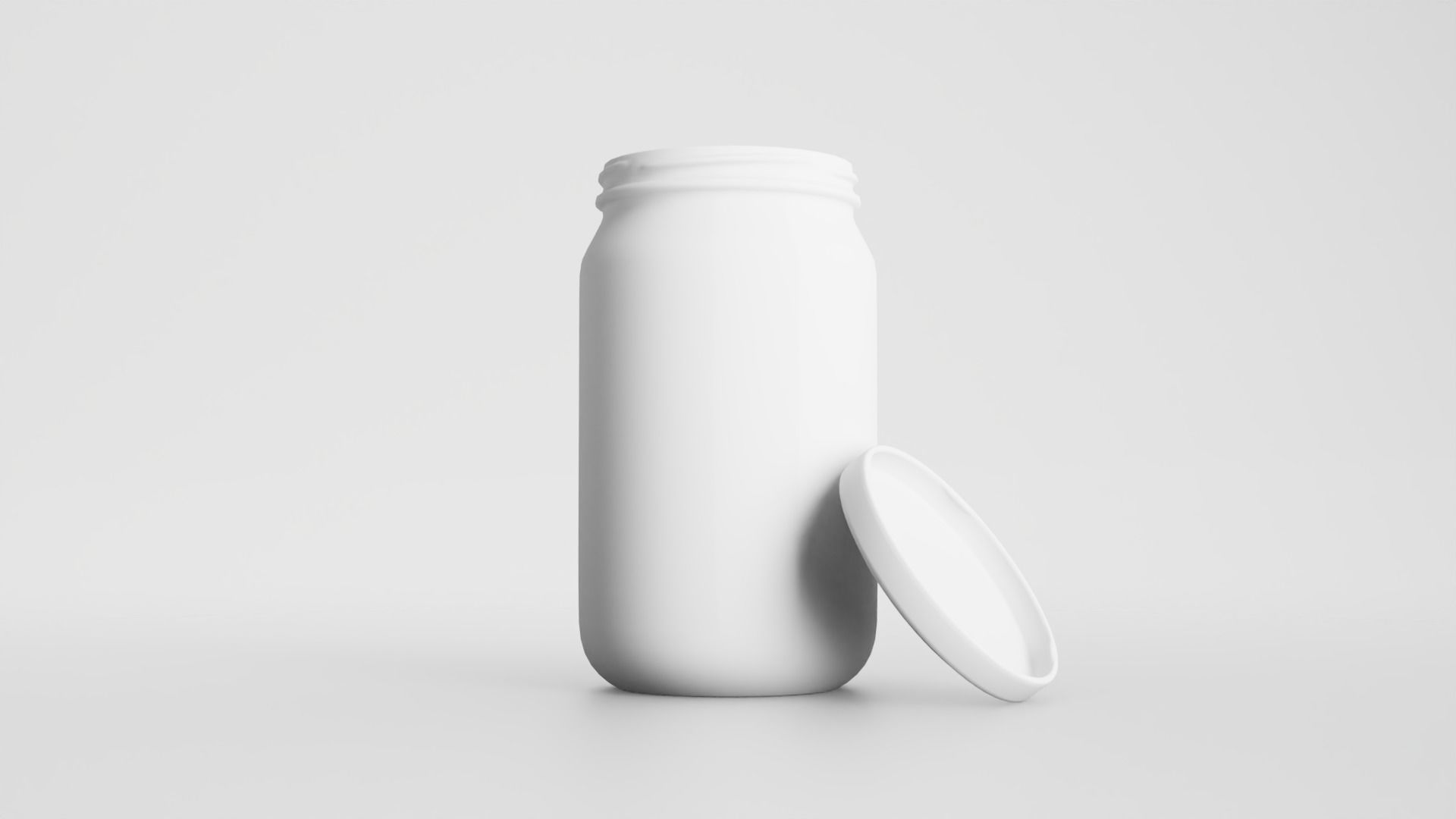 Glass jar Low-poly 3D model_20