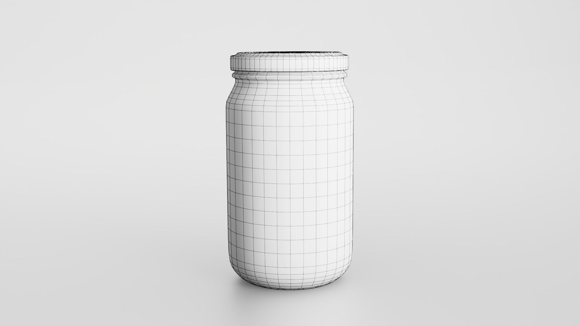 Glass jar Low-poly 3D model_27