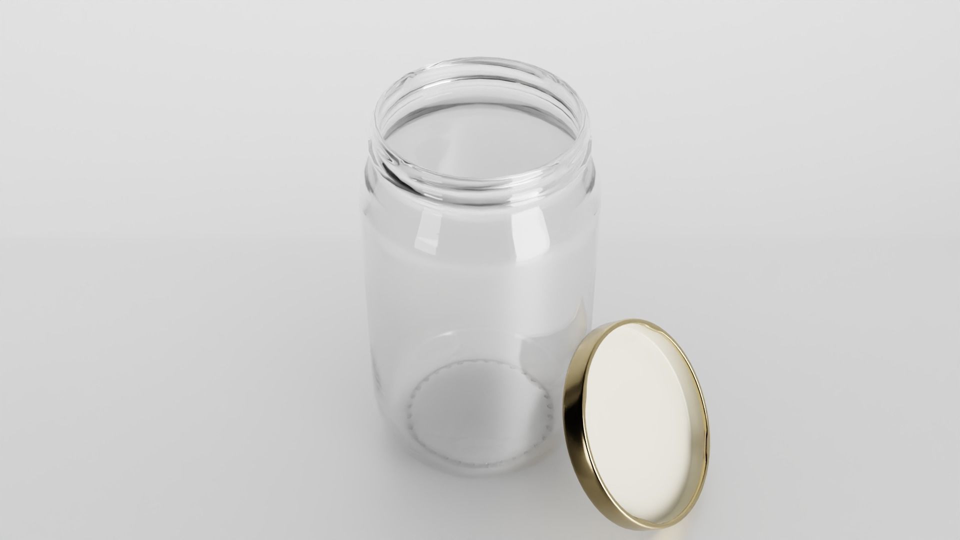 Glass jar Low-poly 3D model_7
