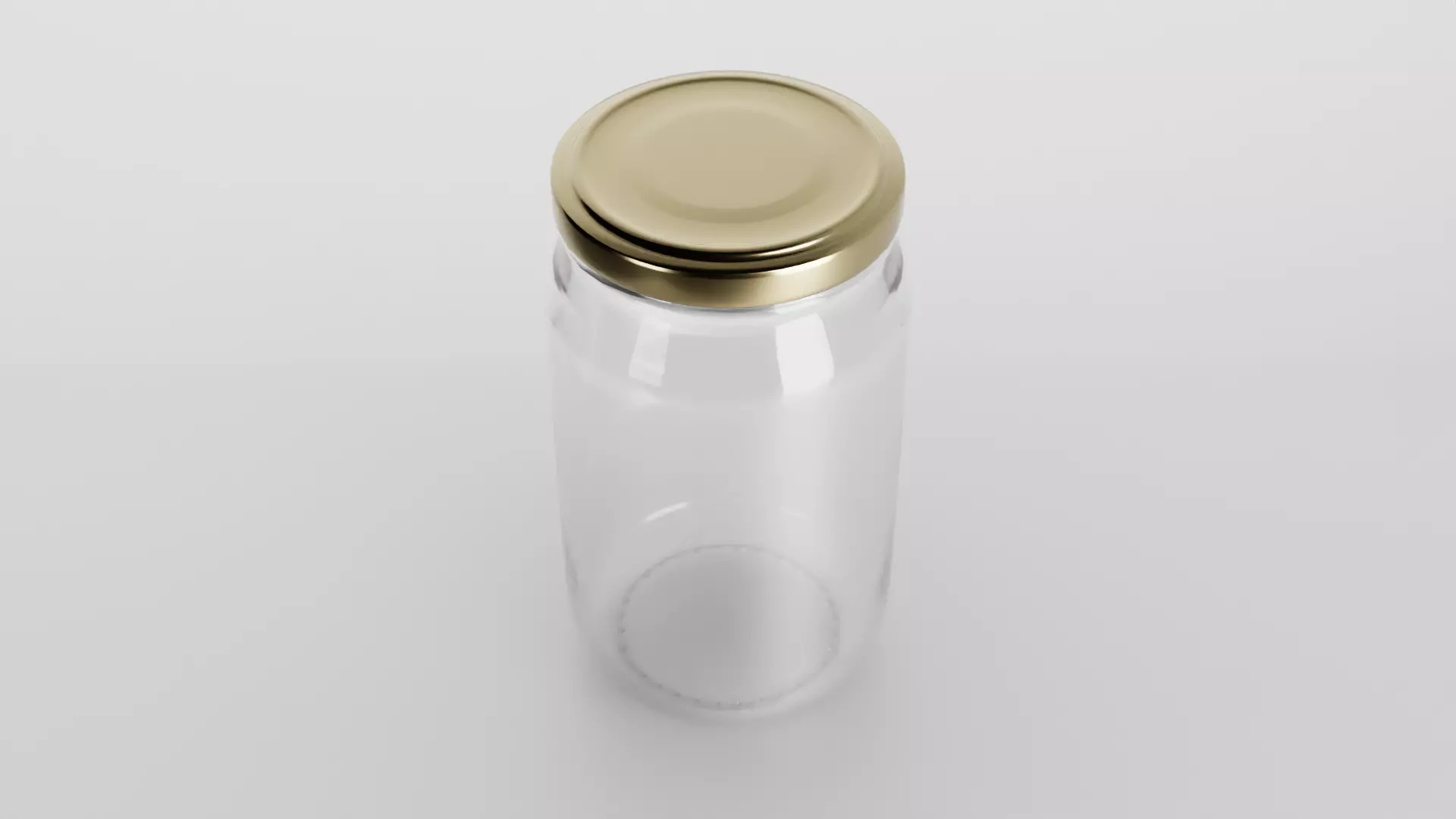 Glass jar Low-poly 3D model_0