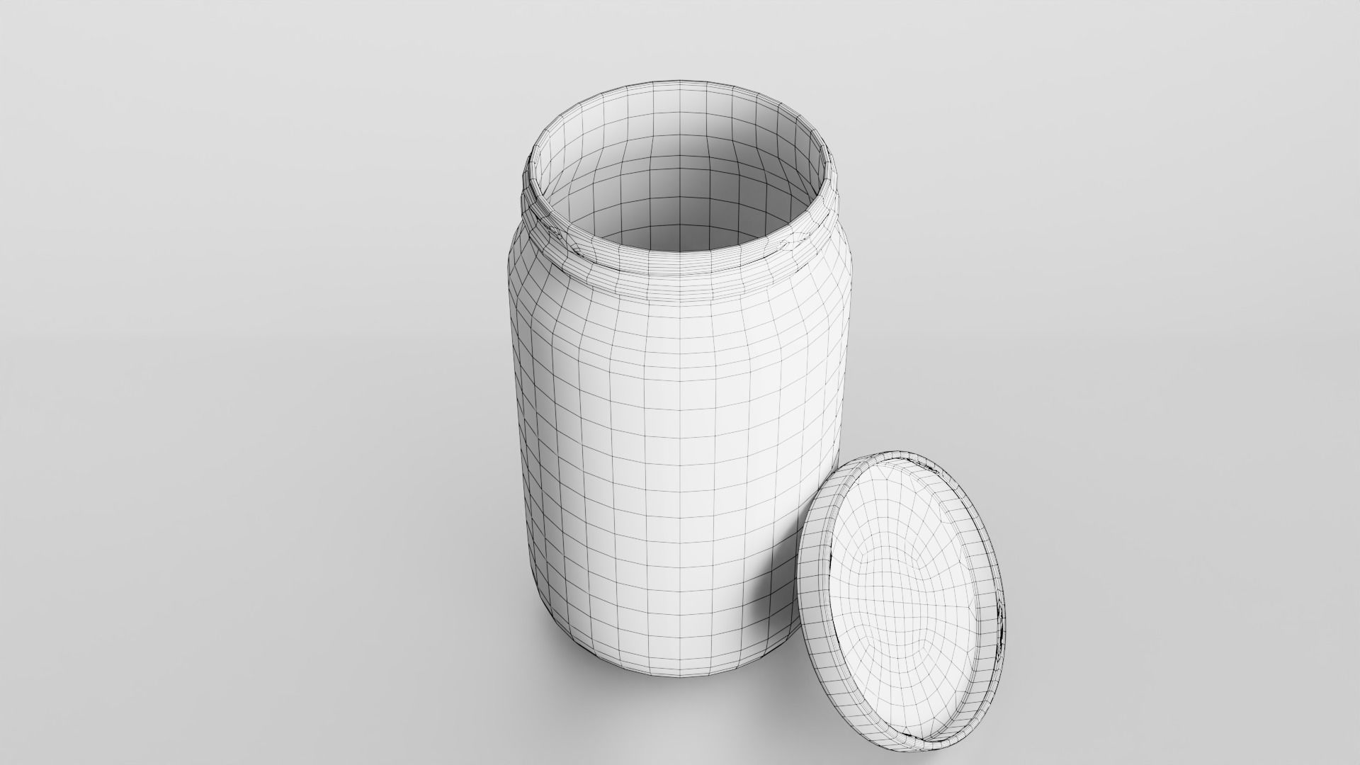 Glass jar Low-poly 3D model_31