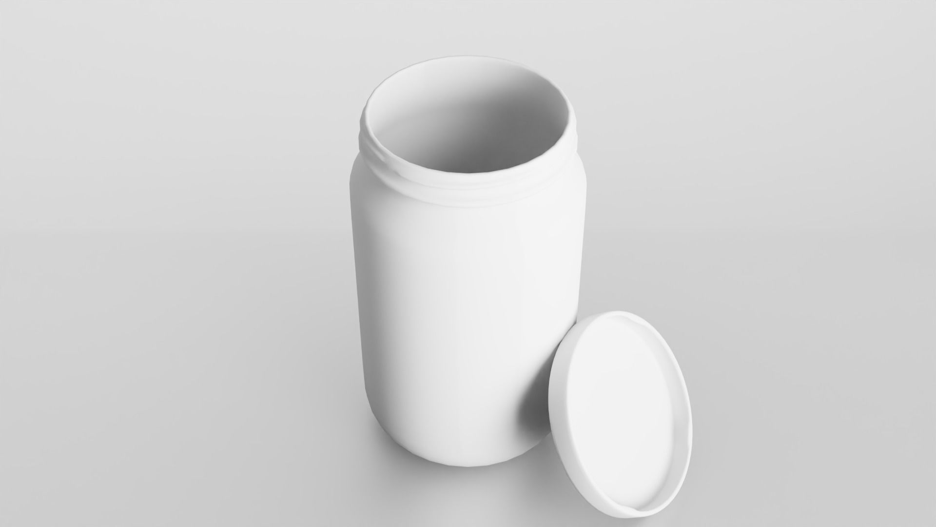 Glass jar Low-poly 3D model_19