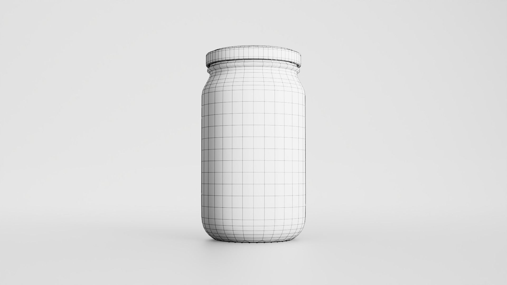 Glass jar Low-poly 3D model_26