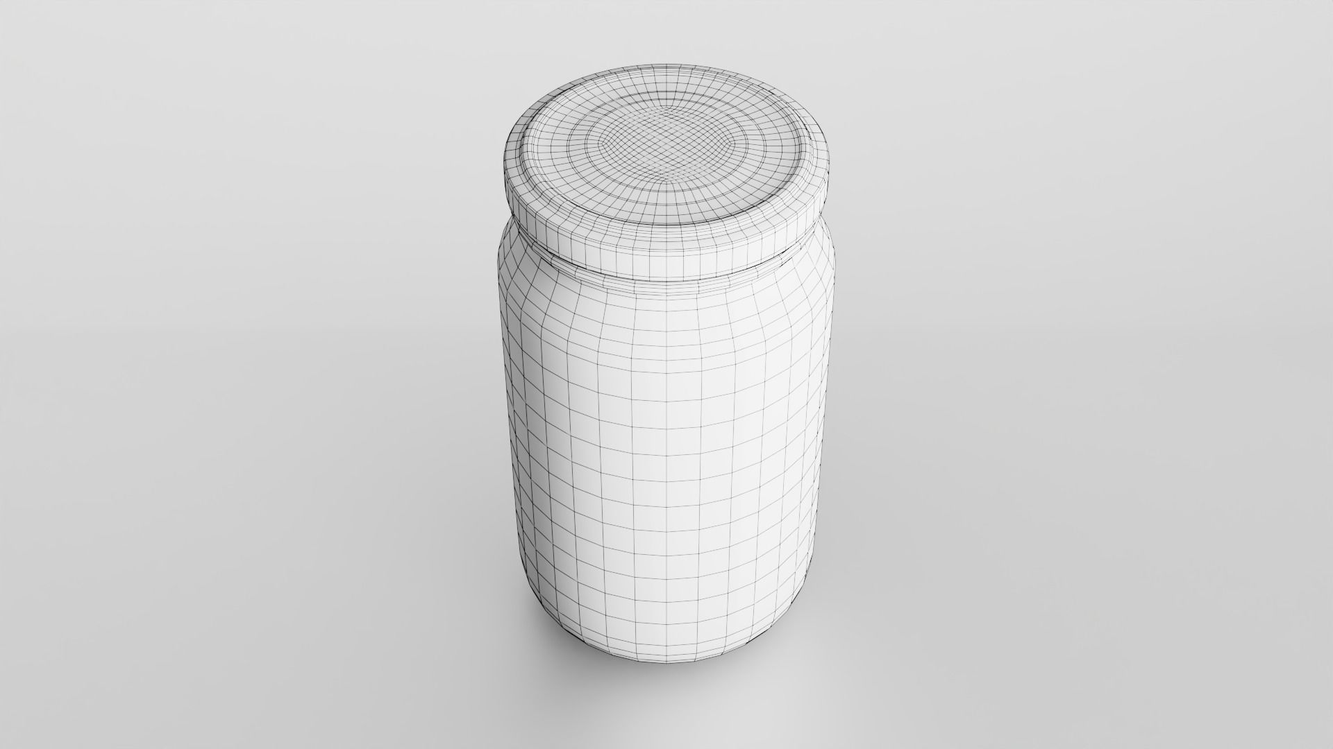 Glass jar Low-poly 3D model_25
