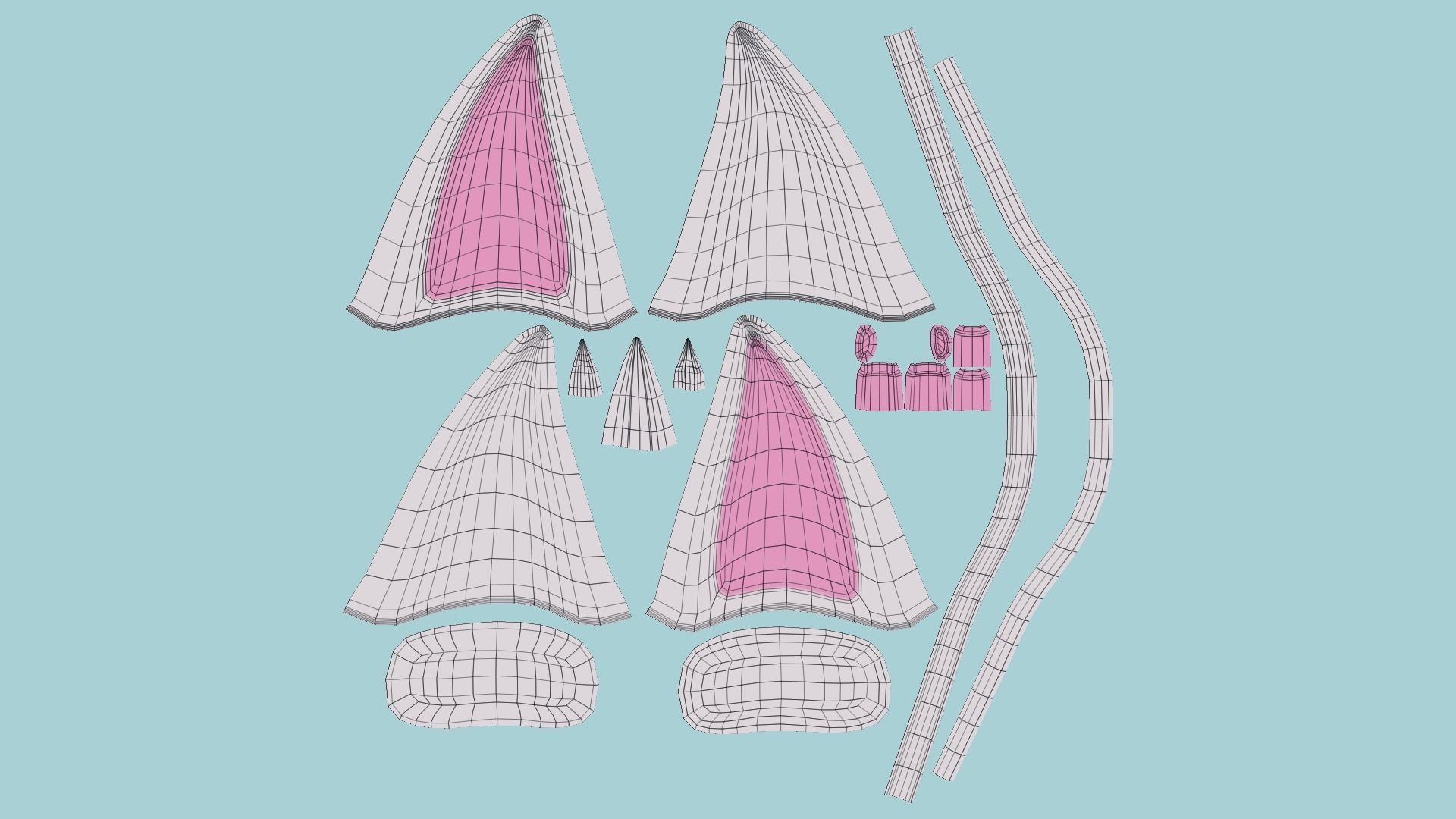 10 Furry Ears Tiara D Collection - Headband Character Design _92