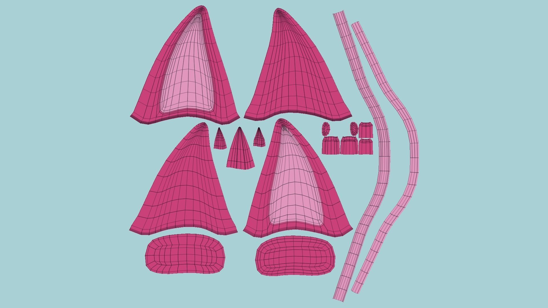 10 Furry Ears Tiara D Collection - Headband Character Design _82