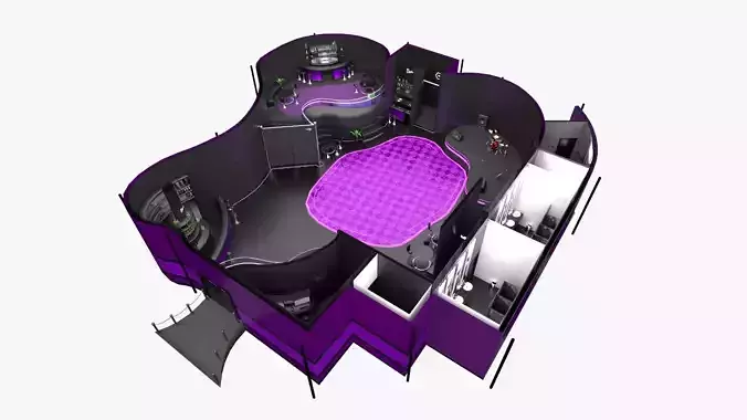 Night Club Complete - Interior Exterior Environment Design Low-poly 3D model