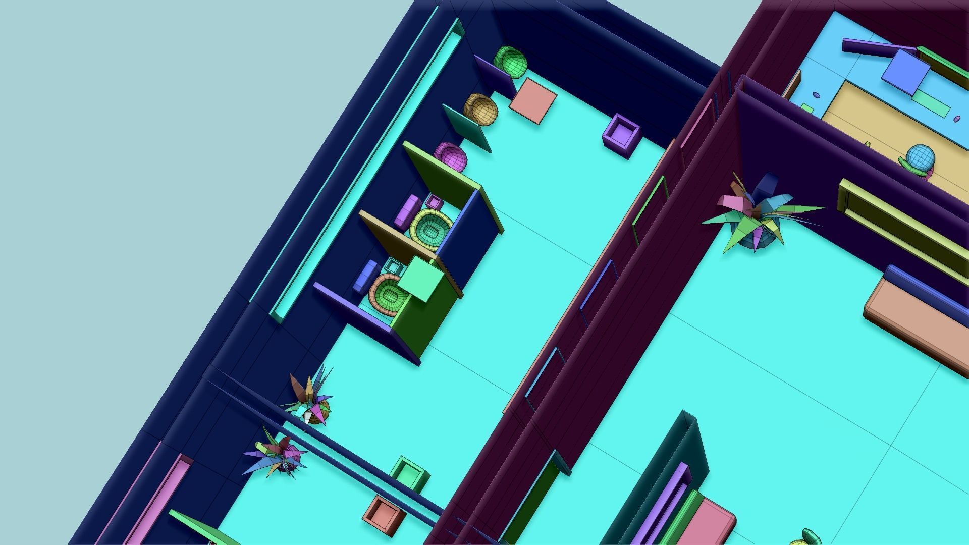 Night Club Complete - Interior Exterior Environment Design Low-poly 3D model_33