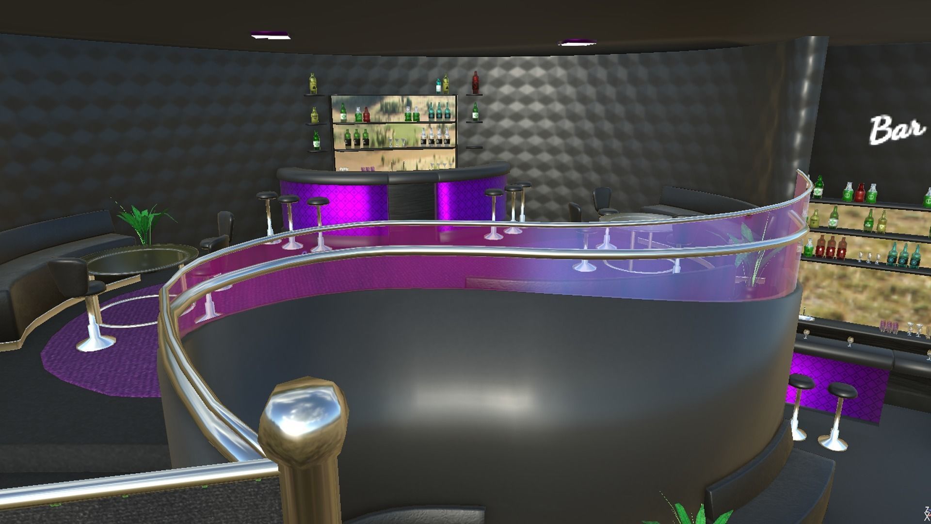 Night Club Complete - Interior Exterior Environment Design Low-poly 3D model_9