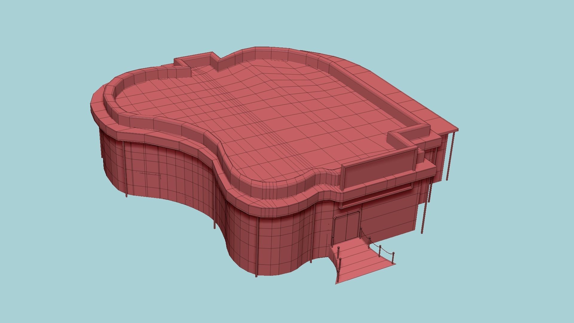 Night Club Complete - Interior Exterior Environment Design Low-poly 3D model_29