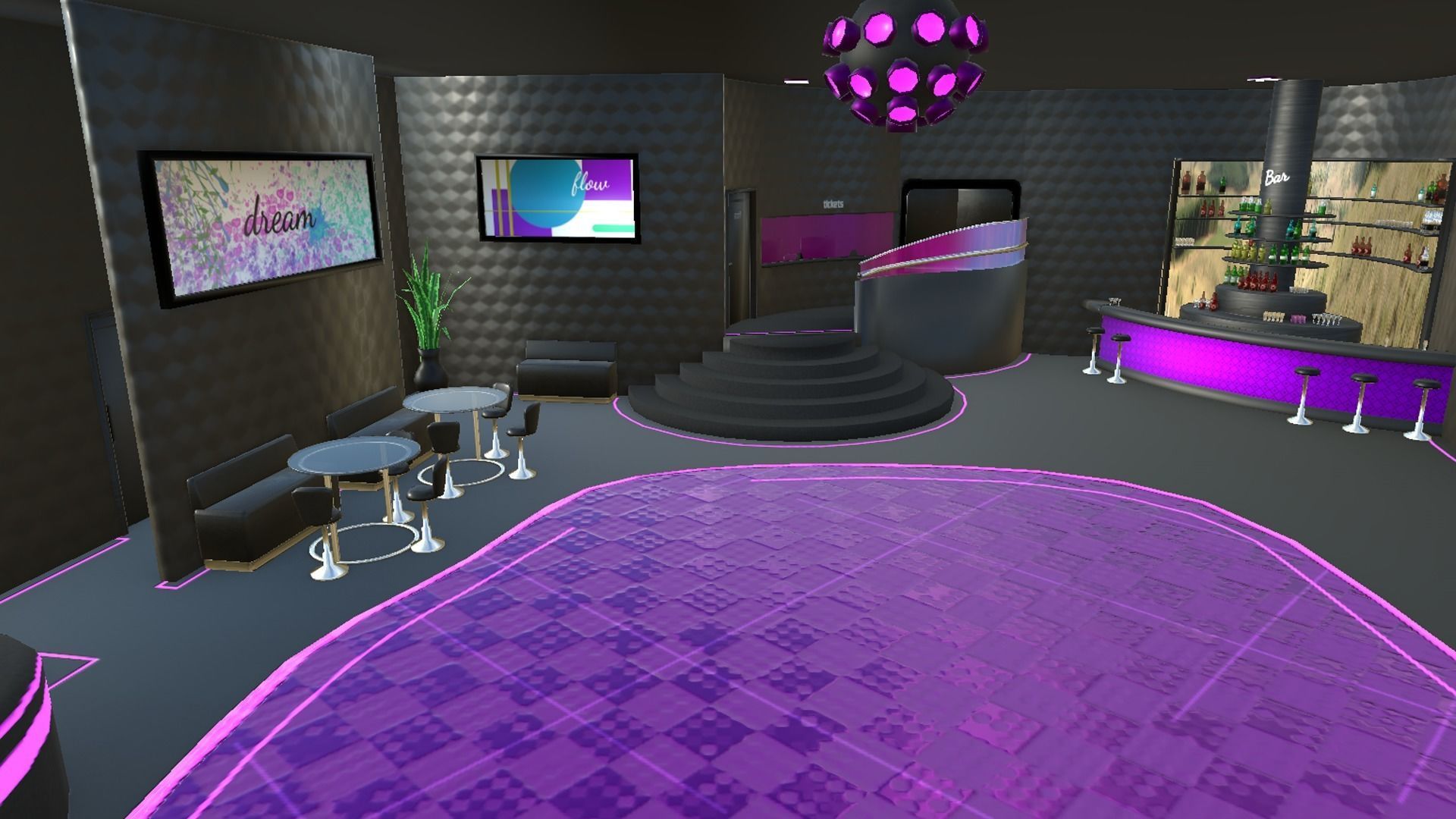 Night Club Complete - Interior Exterior Environment Design Low-poly 3D model_6