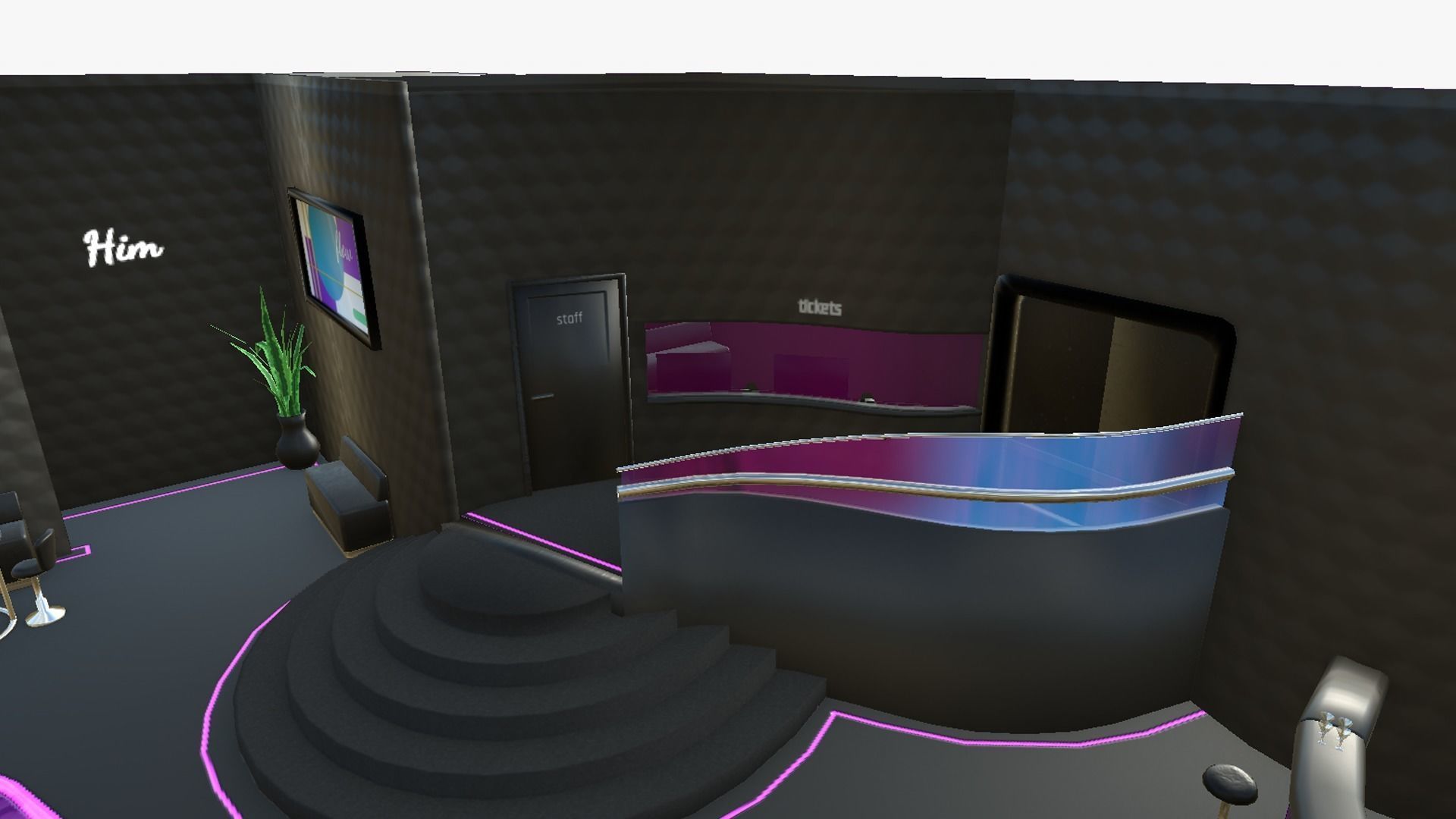 Night Club Complete - Interior Exterior Environment Design Low-poly 3D model_23