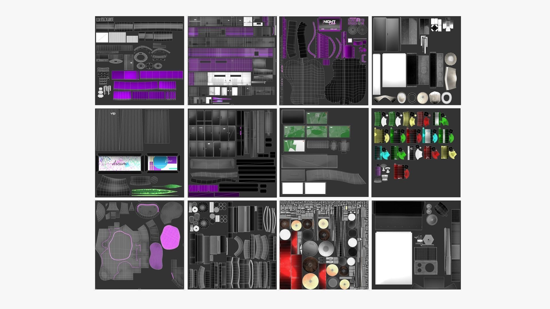 Night Club Complete - Interior Exterior Environment Design Low-poly 3D model_54