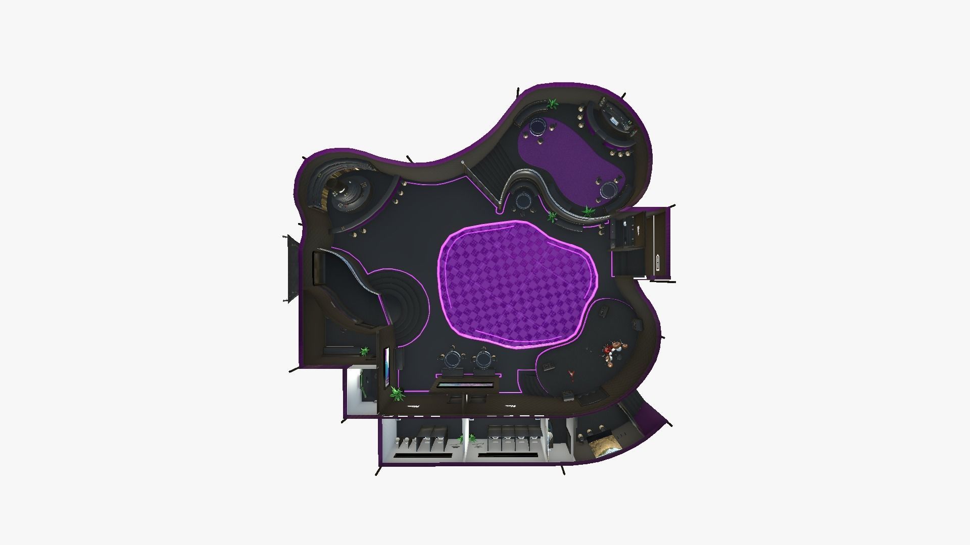 Night Club Complete - Interior Exterior Environment Design Low-poly 3D model_19