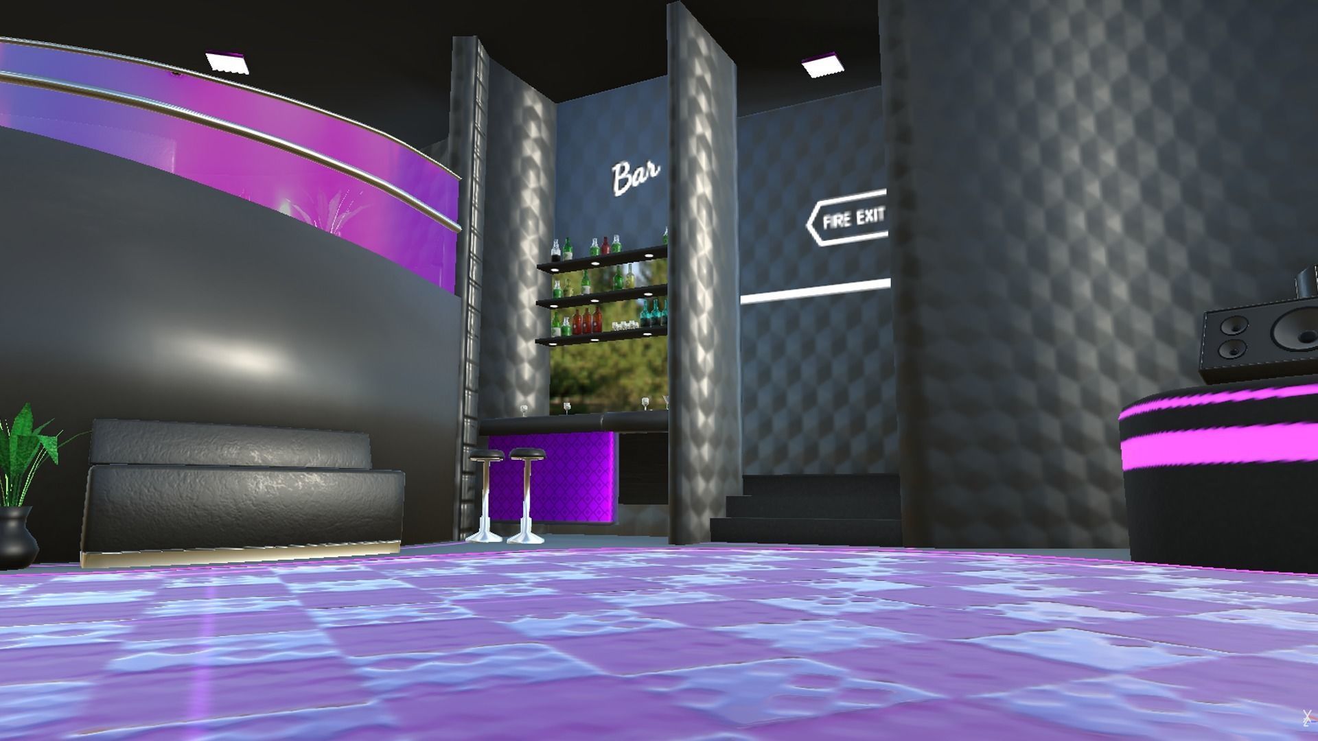 Night Club Complete - Interior Exterior Environment Design Low-poly 3D model_30