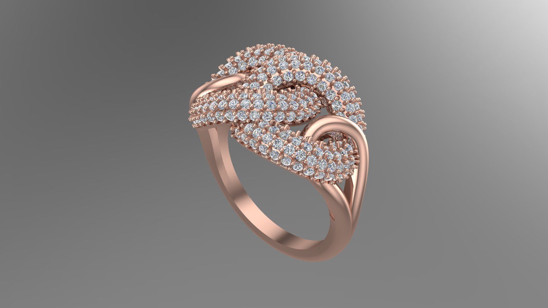  CUBAN CHAIN RING MIAMI RING 3dmodel 3D print model 3D print model_1