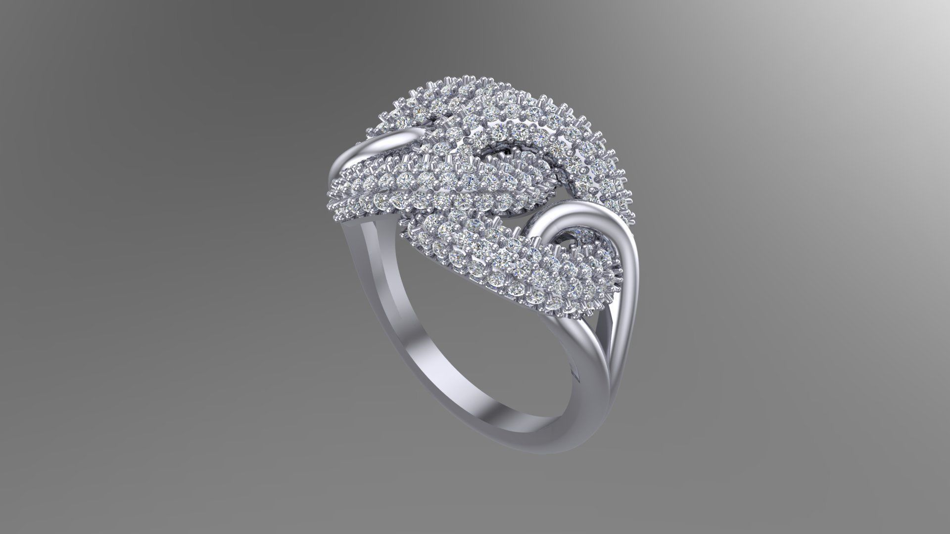  CUBAN CHAIN RING MIAMI RING 3dmodel 3D print model 3D print model_2