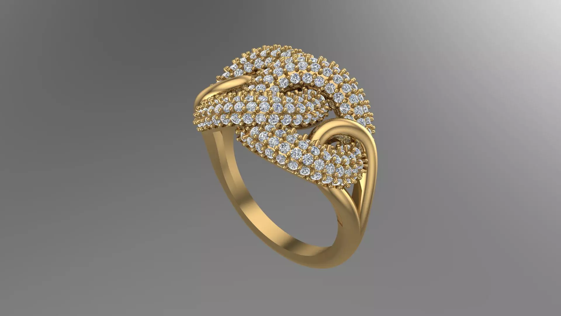  CUBAN CHAIN RING MIAMI RING 3dmodel 3D print model 3D print model_0