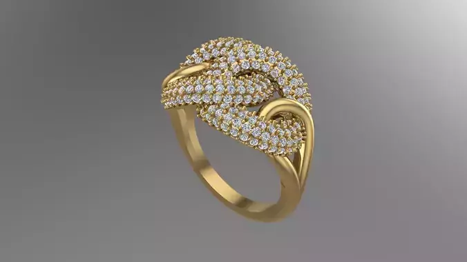  CUBAN CHAIN RING MIAMI RING 3dmodel 3D print model