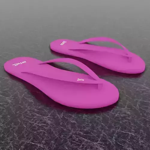 BARBIE 3D FLIP-FLOPS - PINK Low-poly 3D model