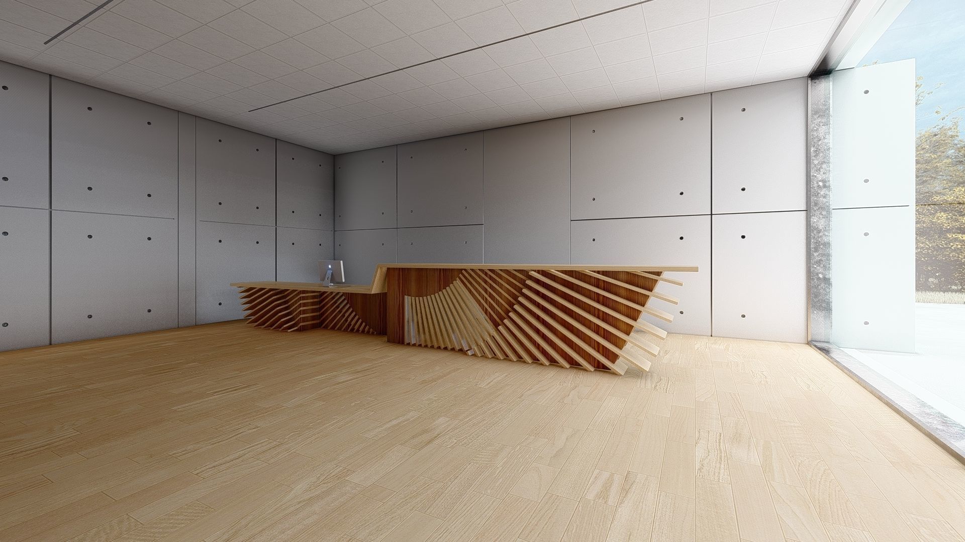 Reception Desk 3D model_9