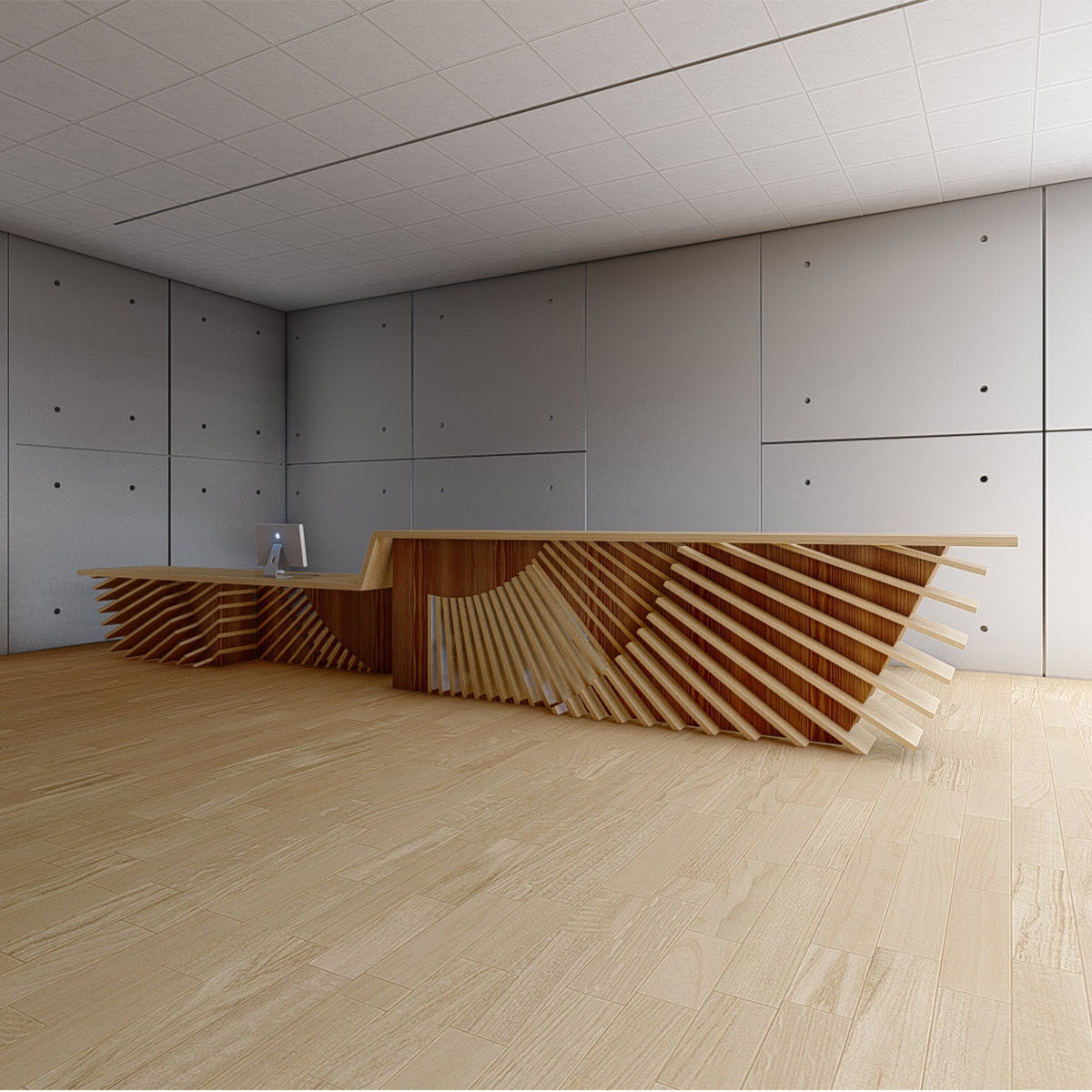 Reception Desk 3D model_7