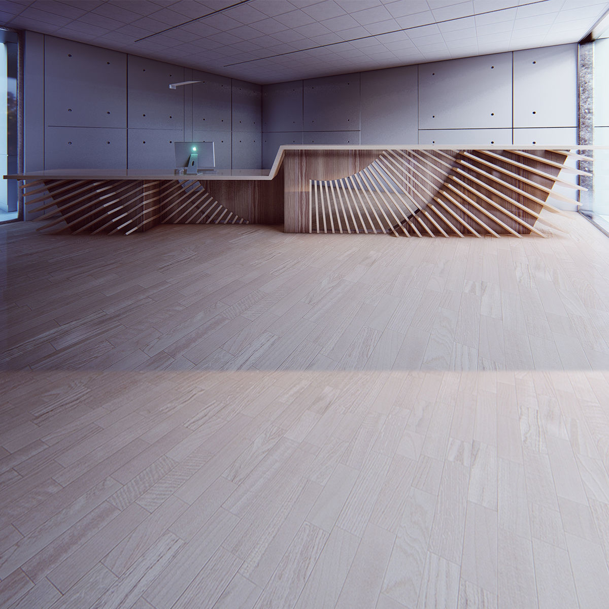 Reception Desk 3D model_2