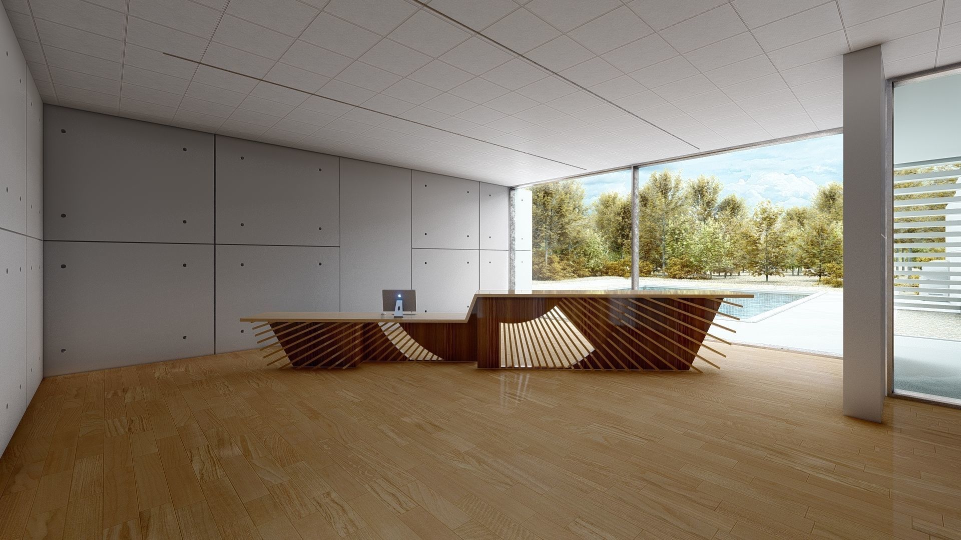 Reception Desk 3D model_5