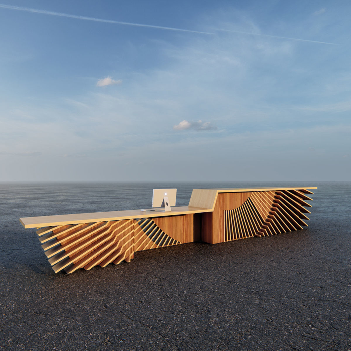 Reception Desk 3D model_8