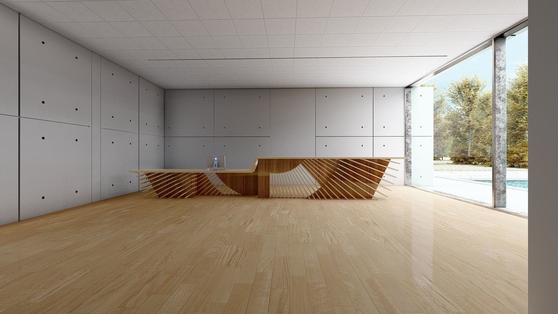 Reception Desk 3D model_3