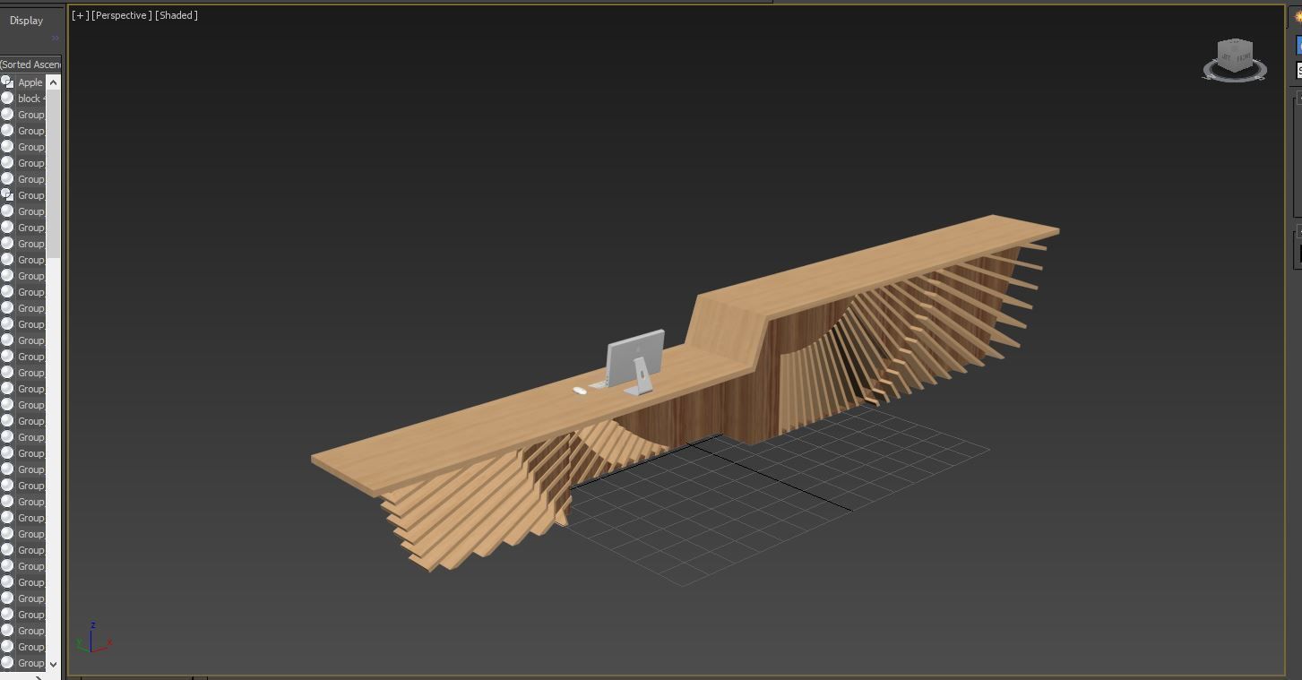 Reception Desk 3D model_11