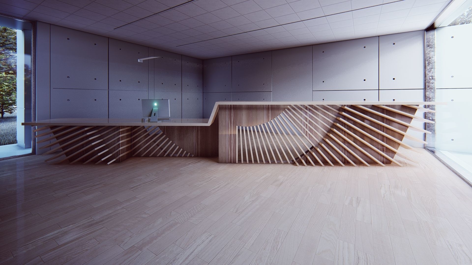 Reception Desk 3D model_10