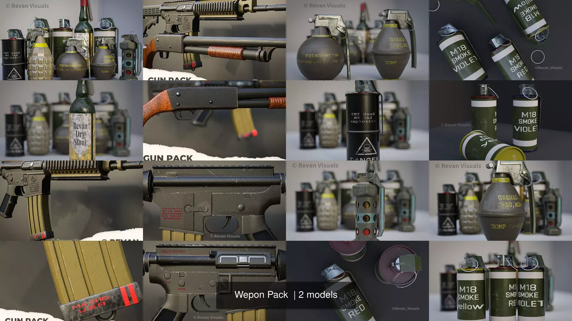 Wepon Pack  3D Model Collection_0