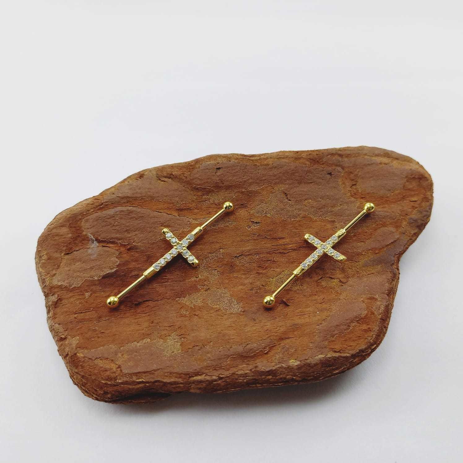 Piercing ear Industrial Barbell Cross model Exclusive  3D print model_2