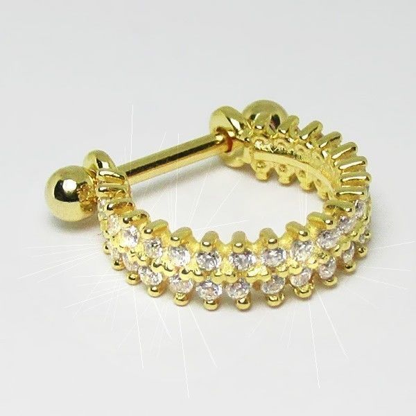 Pac 3 sizes Piercing helix conch tragus double exclusive 3D print model_2