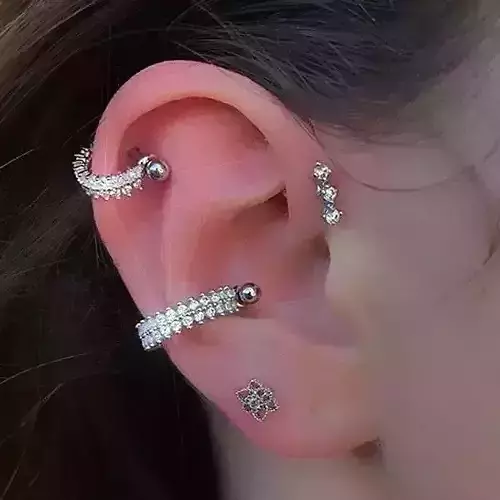 Pac 3 sizes Piercing helix conch tragus double exclusive