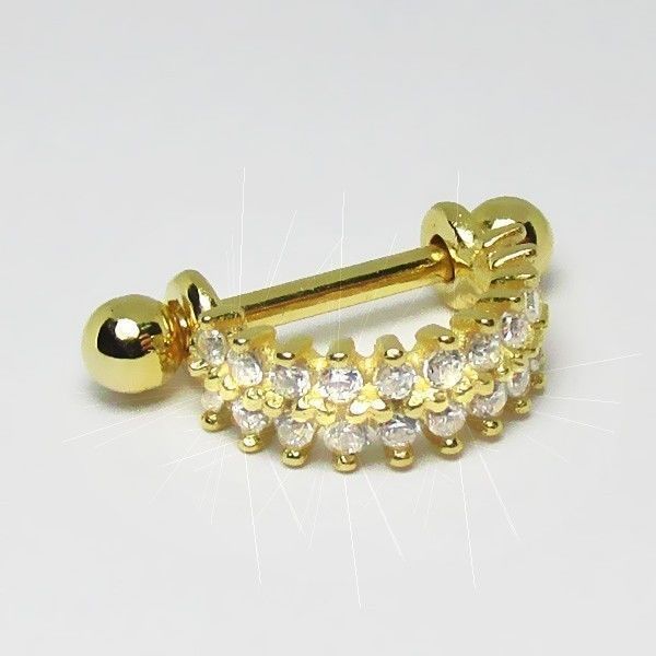 Pac 3 sizes Piercing helix conch tragus double exclusive 3D print model_3