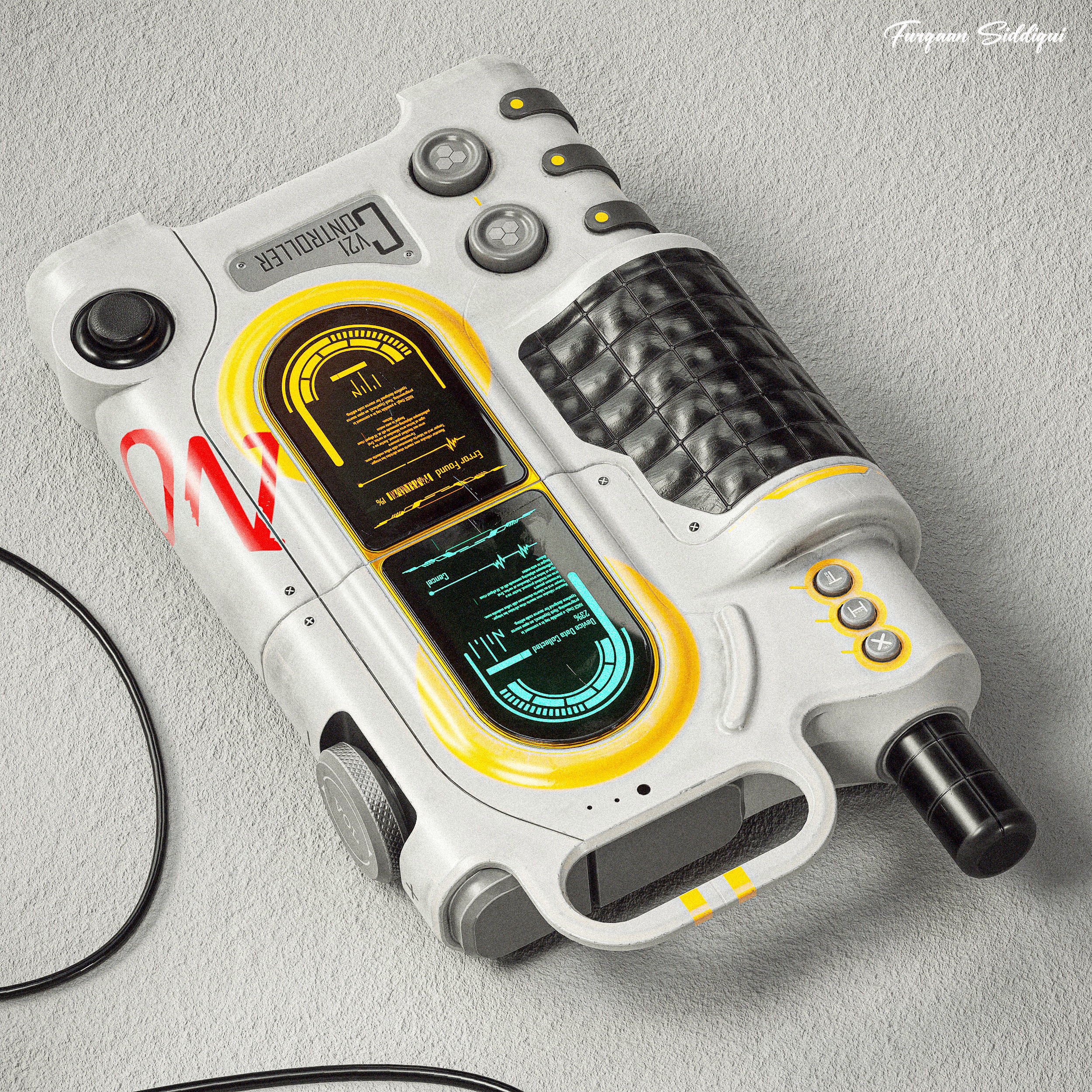 Sc-fi Controller V21 PBR Low-poly 3D model_3