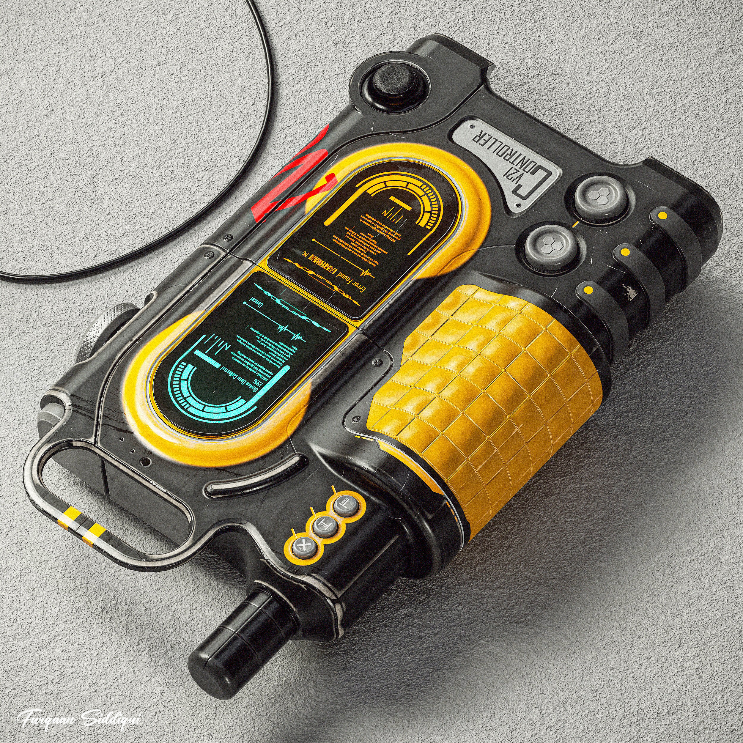 Sc-fi Controller V21 PBR Low-poly 3D model_15