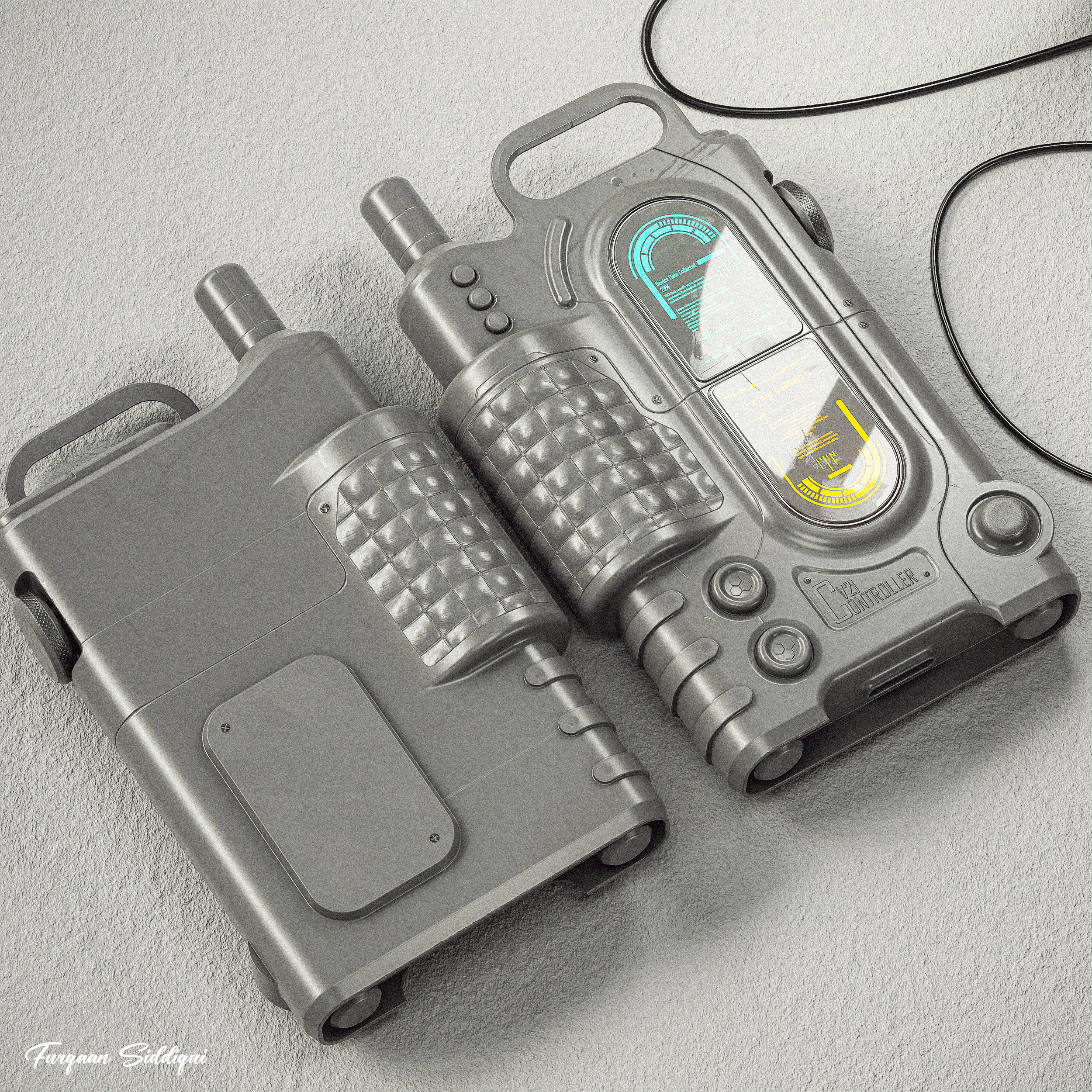 Sc-fi Controller V21 PBR Low-poly 3D model_16