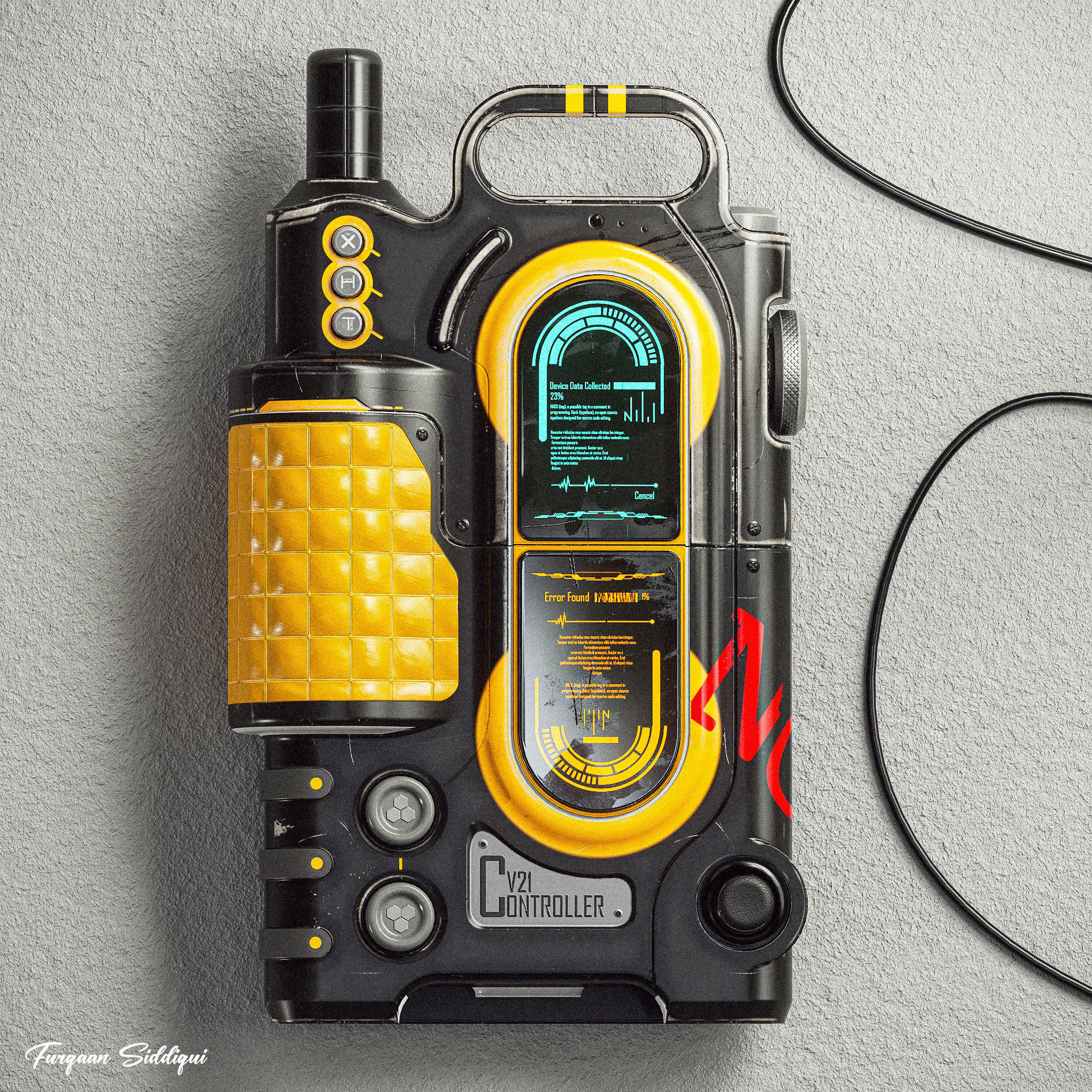 Sc-fi Controller V21 PBR Low-poly 3D model_9