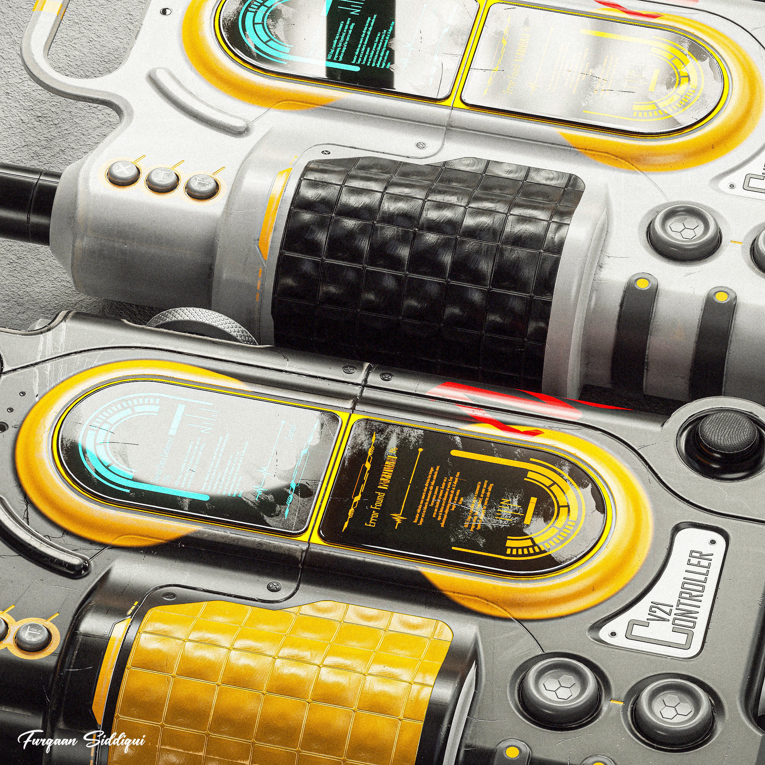 Sc-fi Controller V21 PBR Low-poly 3D model_6