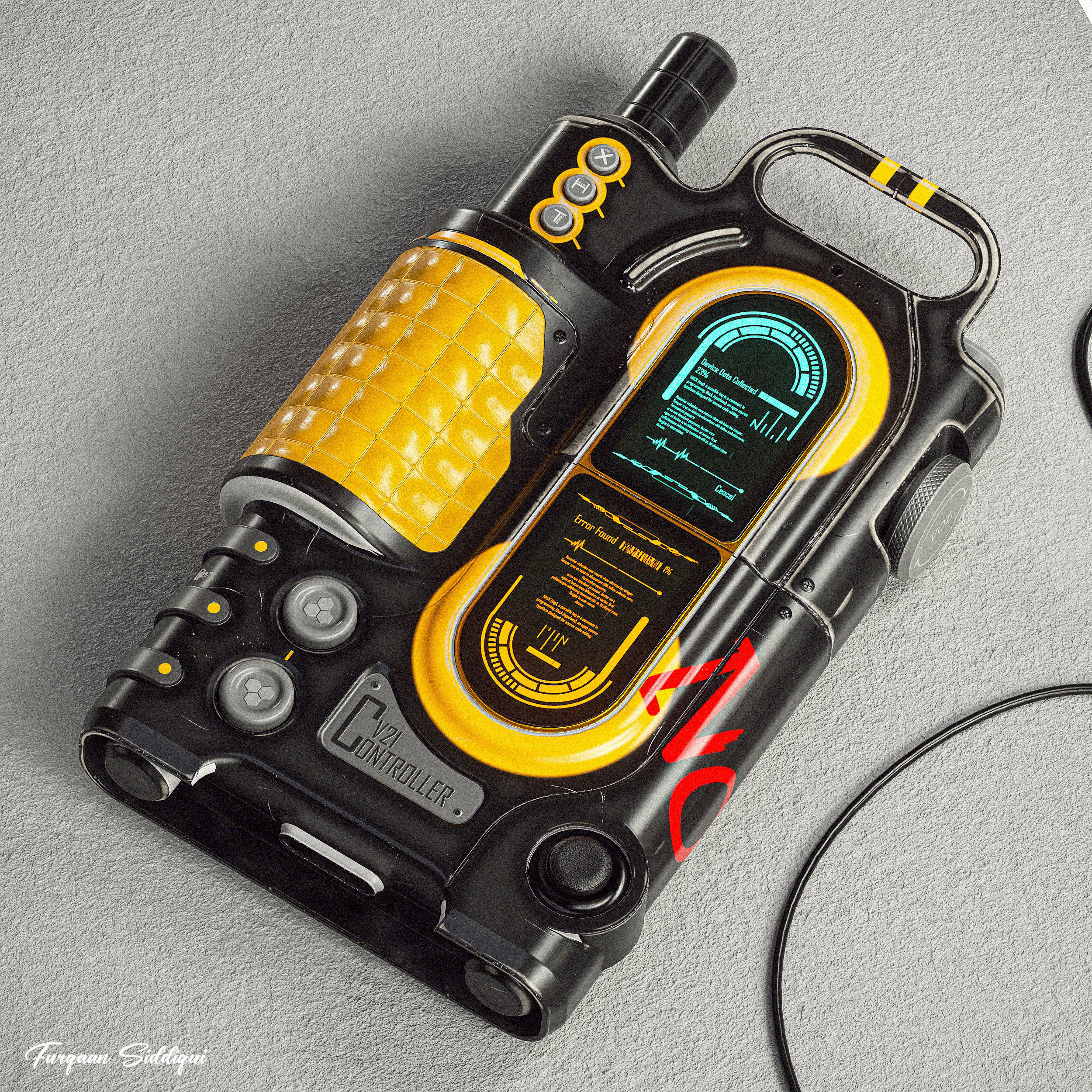 Sc-fi Controller V21 PBR Low-poly 3D model_13