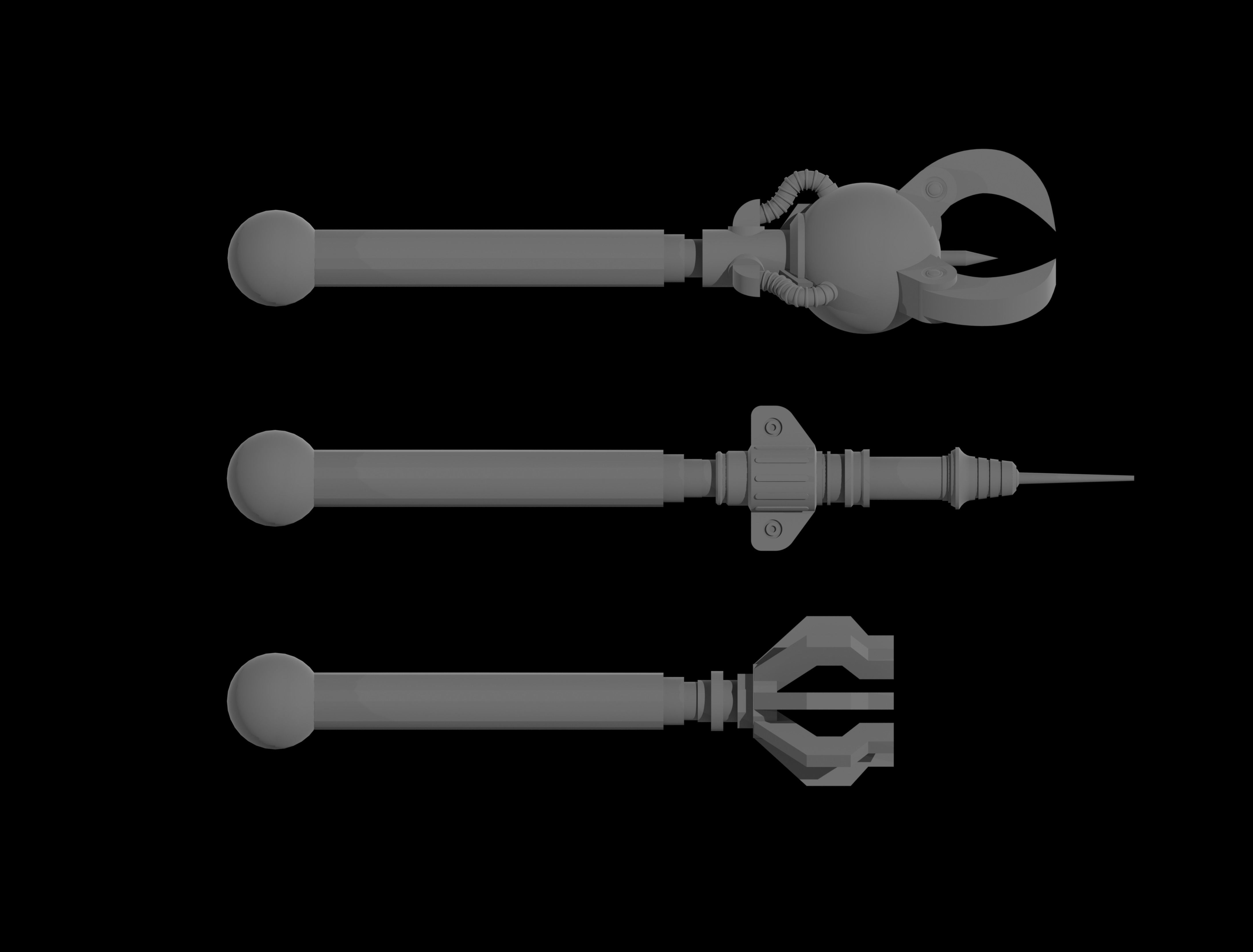 05 D-A-L-E-K  Weapons Pack 1  - 32MM Miniature 3D print model_3