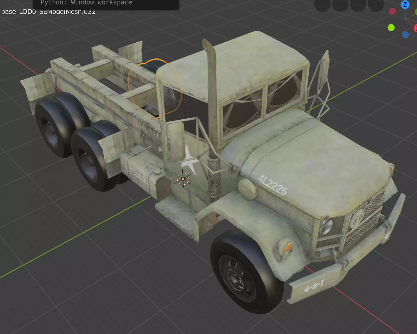 head truck Low-poly 3D model