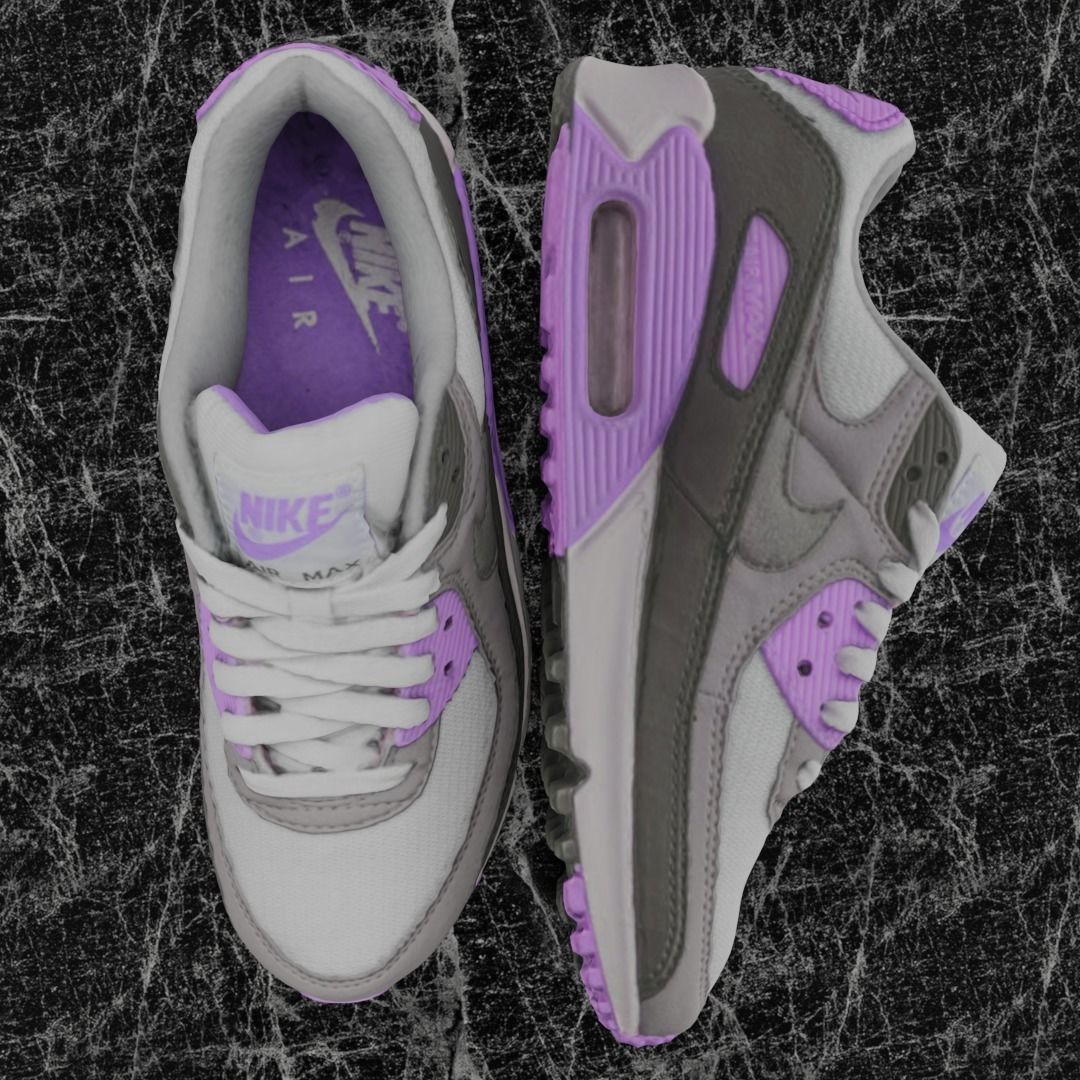 NIKE AIR MAX 3D SHOES - PUPRLE Low-poly 3D model_3